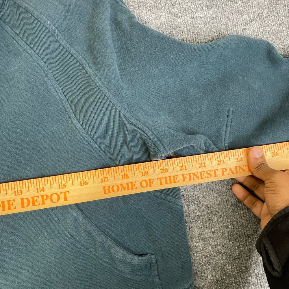 Lululemon Scuba Crop Oversize Half Zip Hoodie Teal Green M/L Pullover Sweatshirt - Picture 4 of 9